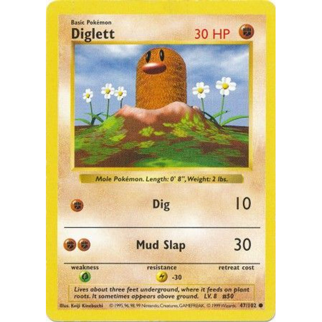 Diglett (47/102) [Base Set (Shadowless)]