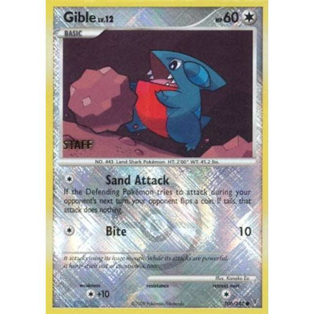 Gible (106/147) (Championship Promo Staff) [Platinum: Supreme Victors]