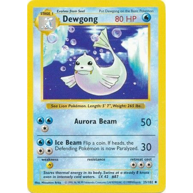 Dewgong (25/102) [Base Set (Shadowless)]