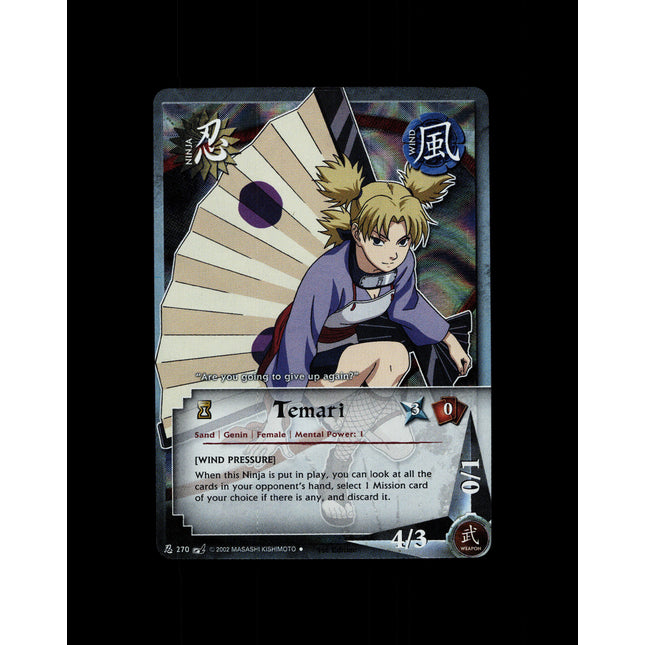 Temari - 270 - NM - 1st Edition - Foil - Naruto CCG - D3-35