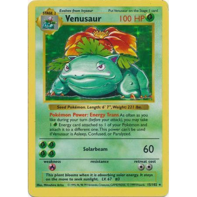 Venusaur (15/102) [Base Set Shadowless Unlimited]