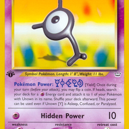 Unown [Y] (40/64) [Neo Revelation 1st Edition]