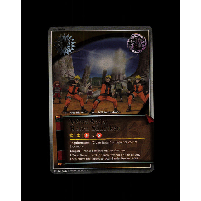 Wind Style: Rasen Shuriken - 831 - NM - 1st Edition Foil - TP3 - Naruto CCG - D4-181