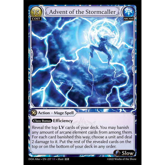 Advent of the Stormcaller - DOA Alter EN-237 - Super Rare - Near Mint - Foil - Grand Archive TCG