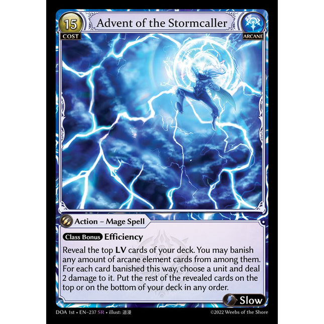 Advent of the Stormcaller - DOA 1st EN-237 - Super Rare - Near Mint - Non-Foil - Grand Archive TCG