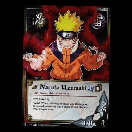 Naruto Uzumaki - 1388 - NM - Unlimited Foil - S24 - Naruto CCG - D3-136