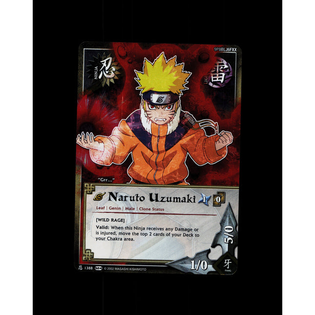 Naruto Uzumaki - 1388 - NM - Unlimited Foil - S24 - Naruto CCG - D3-136