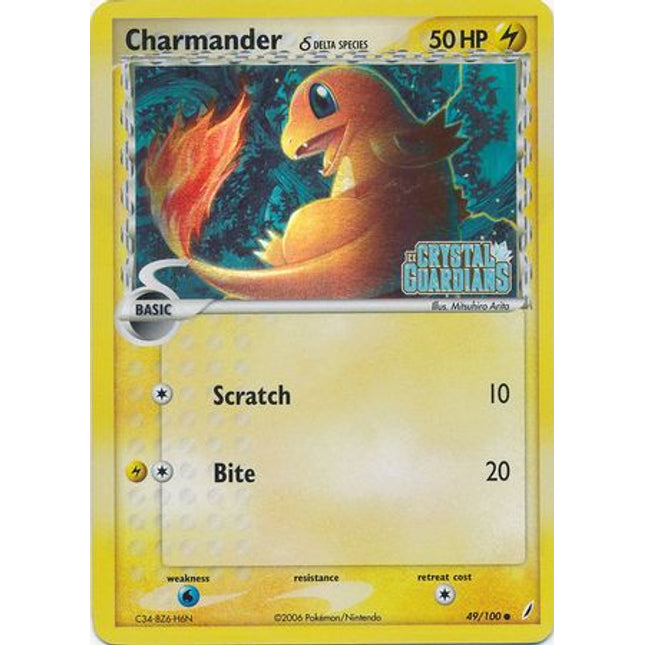 Charmander (49/100) (Delta Species) (Stamped) [EX: Crystal Guardians]
