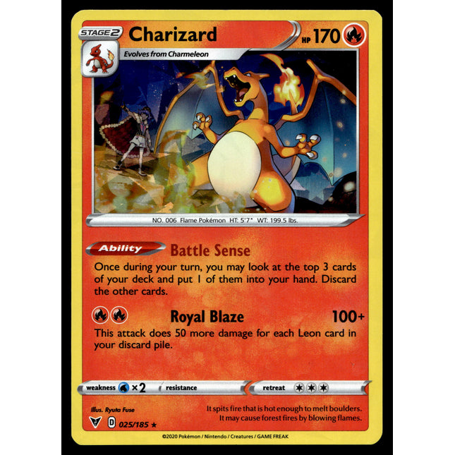 Charizard - 025/185 - NM - Cracked Ice - Vivid Voltage - Pokemon - A8-64
