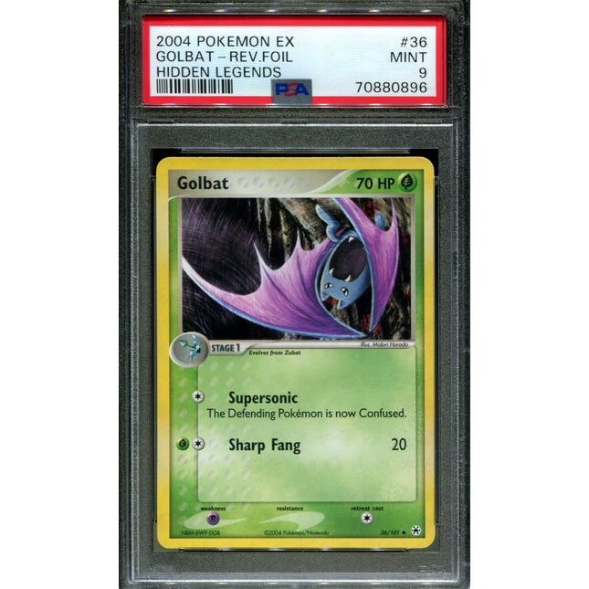 Golbat - 36/101 - PSA 9 - Reverse Holo - Hidden Legends - Pokemon - 80896