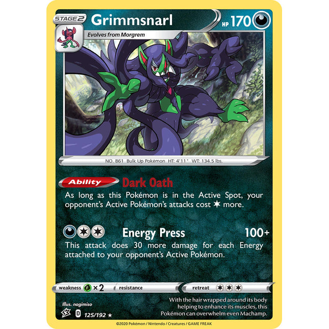 Grimmsnarl (125/192) (Theme Deck Exclusive) [Sword & Shield: Rebel Clash]
