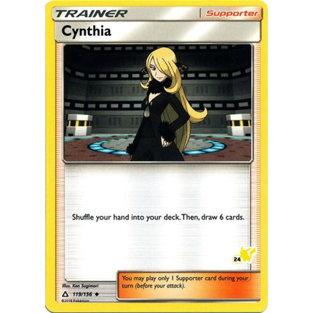 Cynthia (119/156) (Pikachu Stamp #24) [Battle Academy 2020]