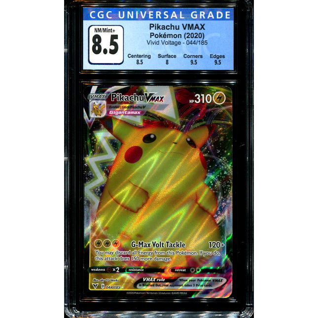 Pikachu Vmax - 044/185 - CGC 8.5 - Vivid Voltage - Pokemon - 28187