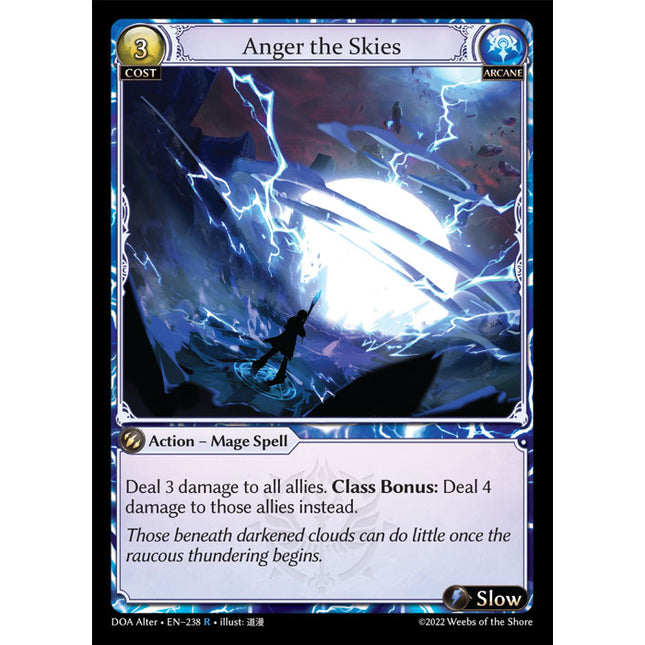Anger the Skies - DOA Alter EN-238 - Rare - Near Mint - Foil - Grand Archive TCG