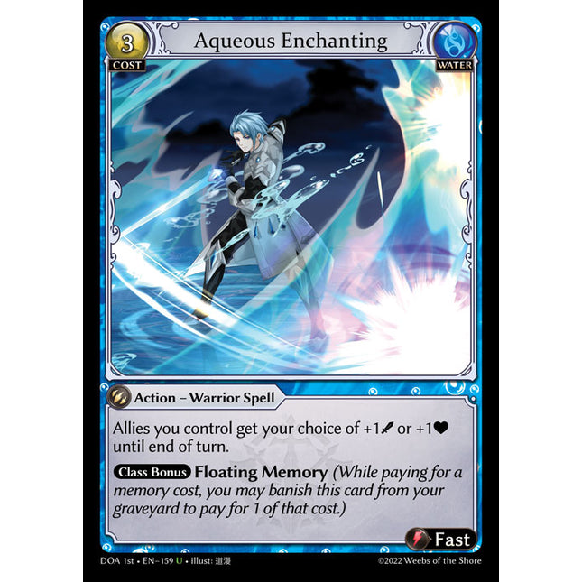 Aqueous Enchanting - DOA 1st EN-159 - Uncommon - Near Mint - Foil - Grand Archive TCG