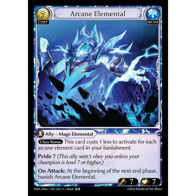 Arcane Elemental - DOA Alter EN-241 - Rare - Near Mint - Foil - Grand Archive TCG
