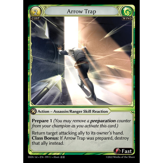 Arrow Trap - DOA 1st EN-199 - Uncommon - Near Mint - Non-Foil - Grand Archive TCG