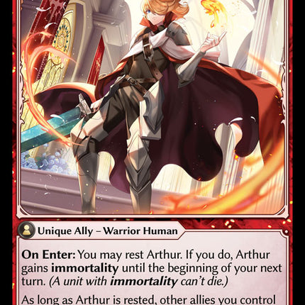 Arthur, Young Heir - DOA 1st EN-118 - Super Rare - Near Mint - Non-Foil - Grand Archive TCG