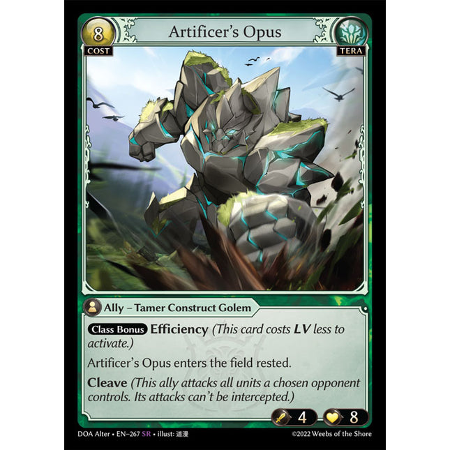 Artificer's Opus - DOA Alter EN-267 - Super Rare - Near Mint - Foil - Grand Archive TCG