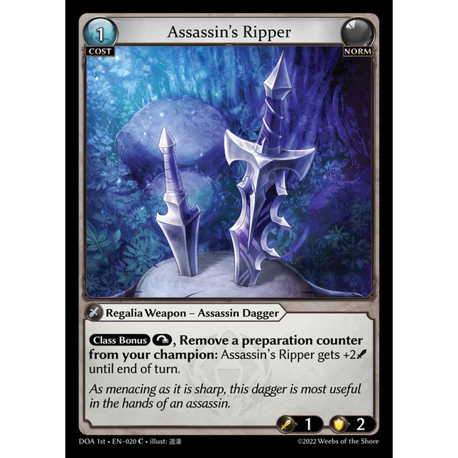Assassin's Ripper - DOA 1st EN-020 - Common - Near Mint - Foil - Grand Archive TCG