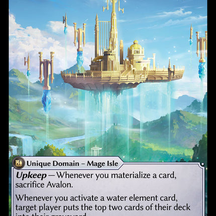 Avalon, Cursed Isle - DOA 1st EN-160 - Super Rare - Near Mint - Non-Foil - Grand Archive TCG