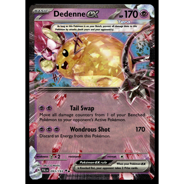 Dedenne ex - 093/193 - NM - Ultra Rare - Paldea Evolved - Pokemon - A8-52