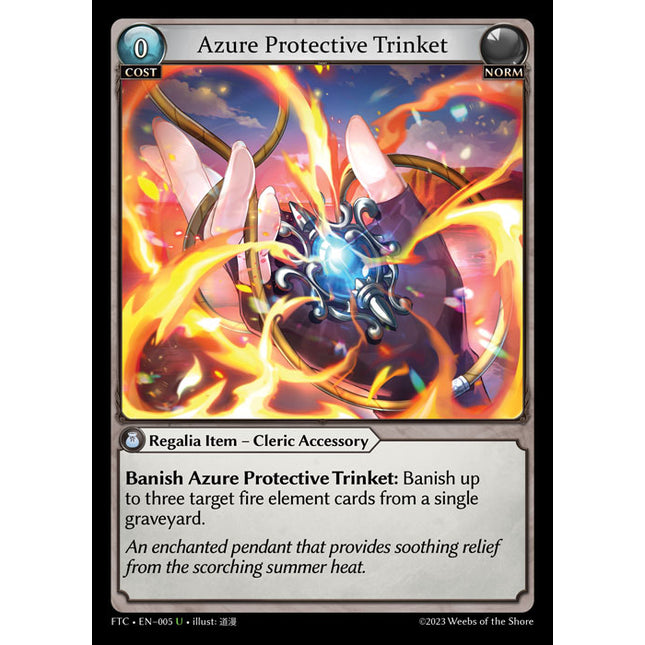 Azure Protective Trinket - FTC EN-005 - x1 - UC - NM - Foil - Grand Archive TCG