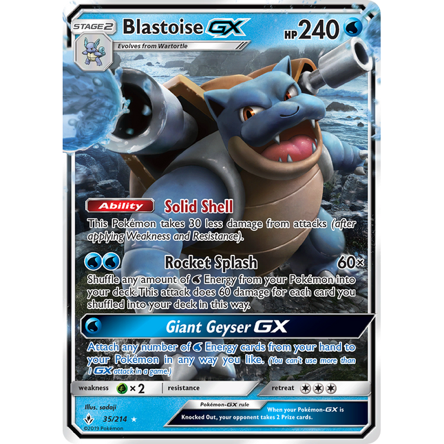 Blastoise GX (35/214) [Sun & Moon: Unbroken Bonds]