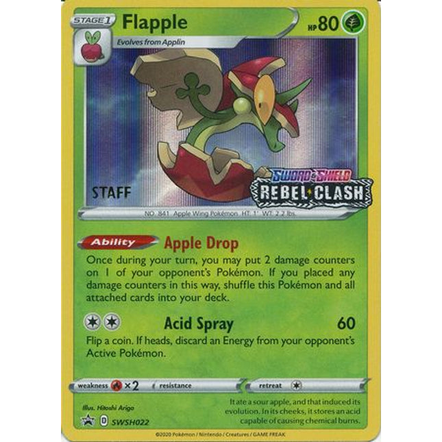Flapple (Staff Prerelease Promo) (SWSH022) [Sword & Shield: Black Star Promos]