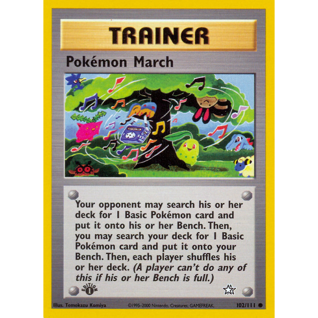Pokemon March (102/111) [Neo Genesis 1st Edition]