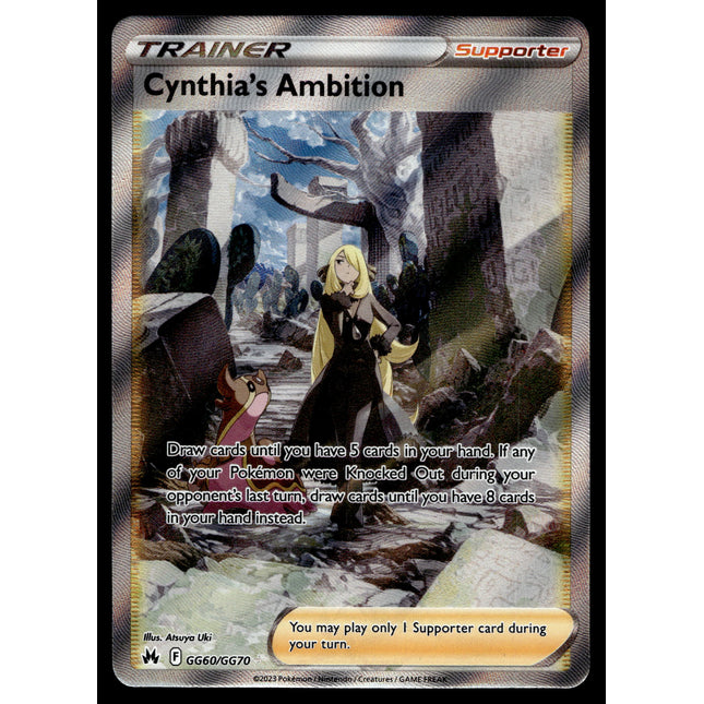 Cynthia's Ambition - GG60/GG70 - NM - Full Art - Crown Zenith - Pokemon - C3-68