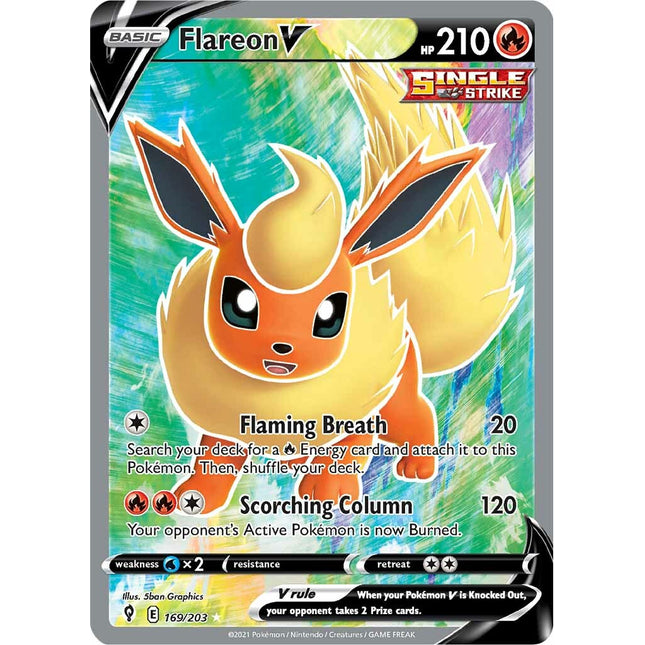 Flareon V (169/203) [Sword & Shield: Evolving Skies]