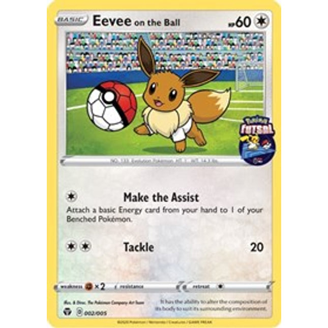 Eevee on the Ball (002/005) [Pokemon Futsal Collection]