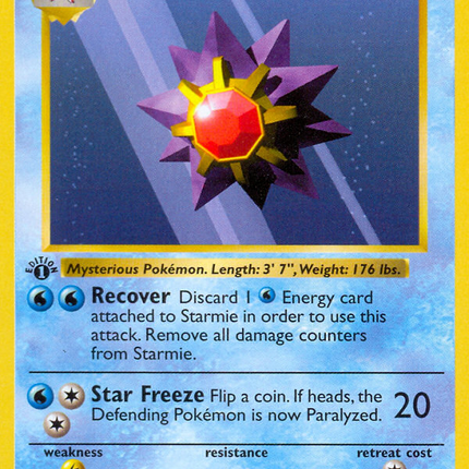 Starmie (64/102) (Shadowless) [Base Set 1st Edition]