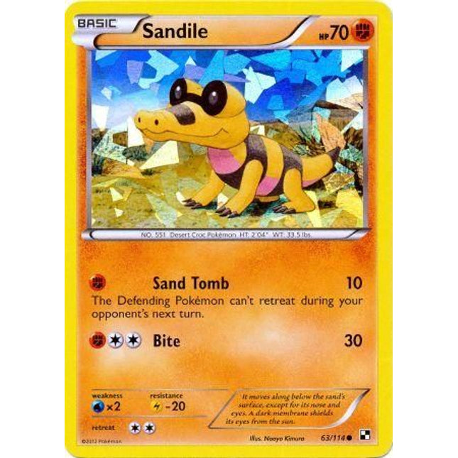 Sandile (63/114) (Cracked Ice Holo) [Black & White]