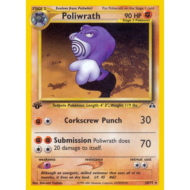 Poliwrath (28/75) [Neo Discovery 1st Edition]