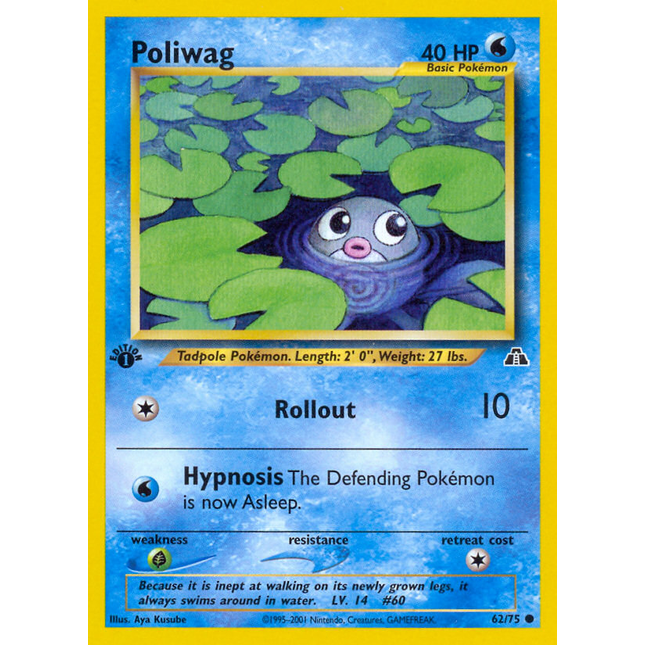 Poliwag (62/75) [Neo Discovery 1st Edition]