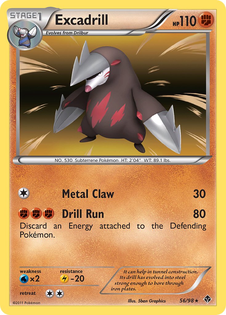 Excadrill (56/98) (Cosmos Holo) (Blister Exclusive) [Black & White:  Emerging Powers]