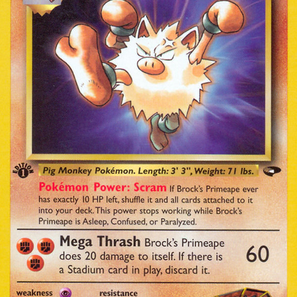Brock's Primeape (35/132) [Gym Challenge 1st Edition]