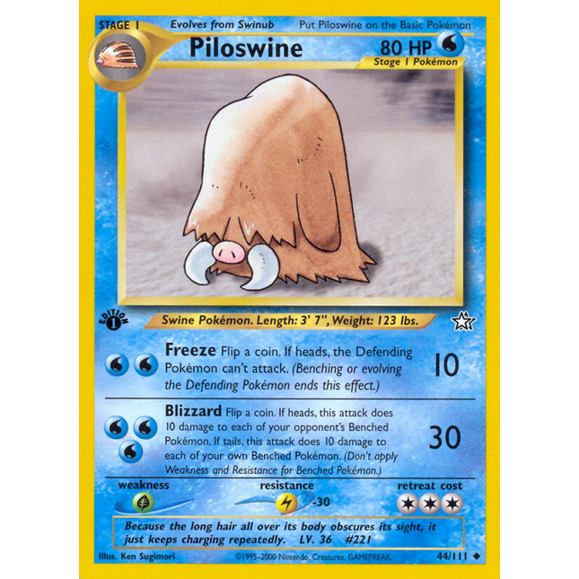 Piloswine (44/111) [Neo Genesis 1st Edition]