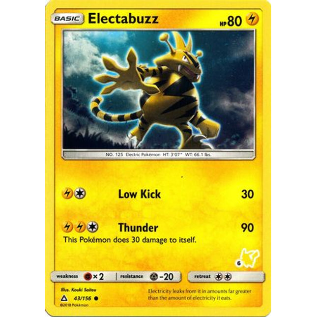 Electabuzz (43/156) (Pikachu Stamp #6) [Battle Academy 2020]