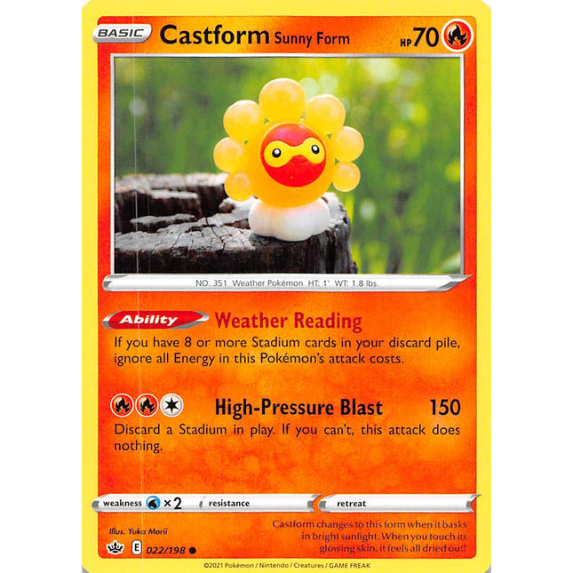 Castform Sunny Form (022/198) [Sword & Shield: Chilling Reign]