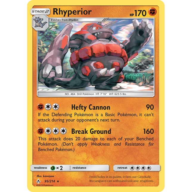 Rhyperior (95/214) [Sun & Moon: Unbroken Bonds]