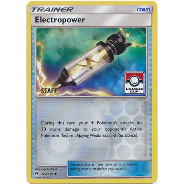 Electropower (172/214) (League Promo Staff) [Sun & Moon: Lost Thunder]