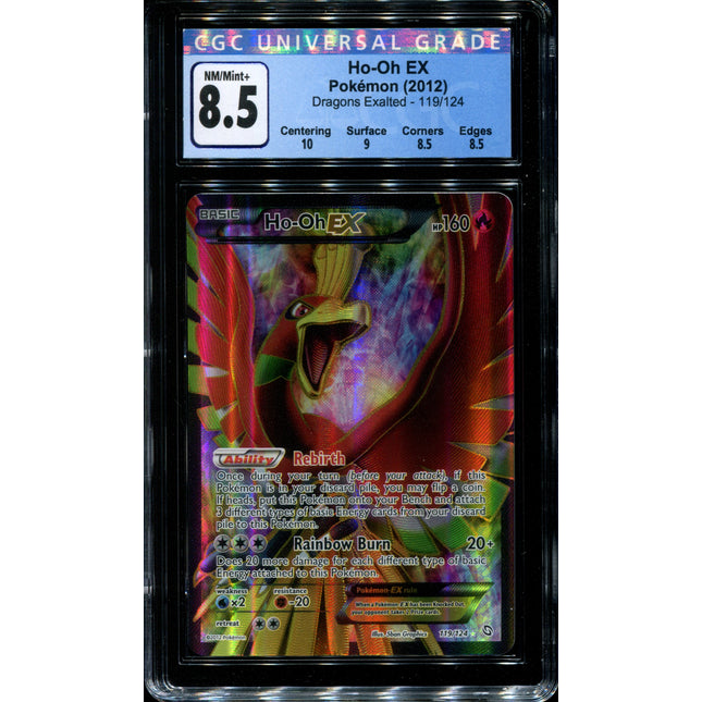 Ho-oh EX - 119/124 - CGC 8.5 NM/Mint+ - Dragons Exalted - 02004