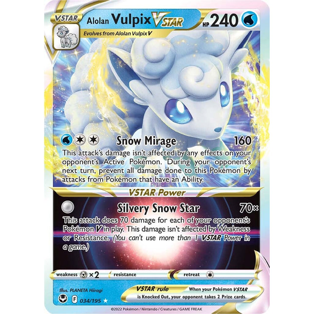 Alolan Vulpix VSTAR (034/195) [Sword & Shield: Silver Tempest]