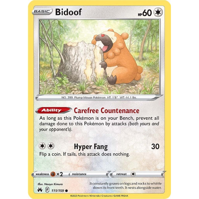Bidoof (111/159) [Sword & Shield: Crown Zenith]