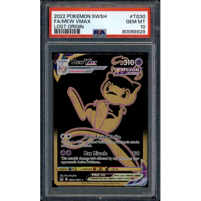 Mew Vmax - TG30/TG30 - PSA 10 - Secret Rare - Lost Origin - Pokemon - 68928