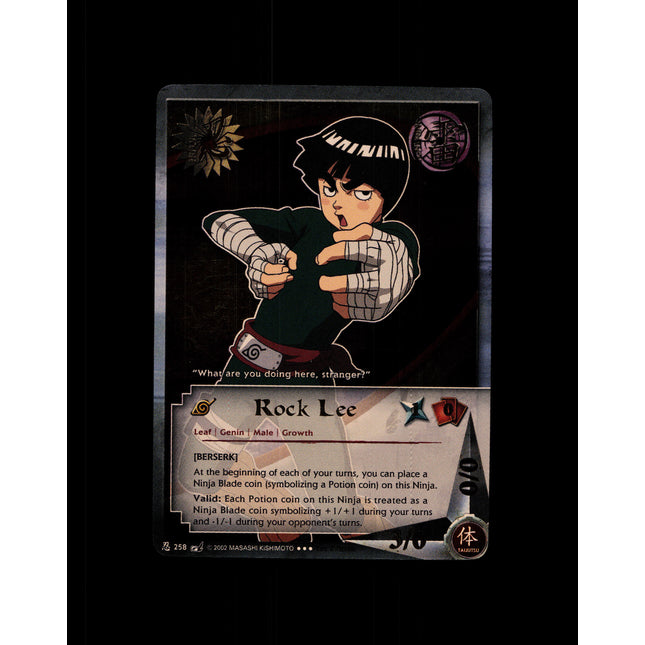Rock Lee - 258 - NM - 1st Edition - Foil - Naruto CCG - D4-312