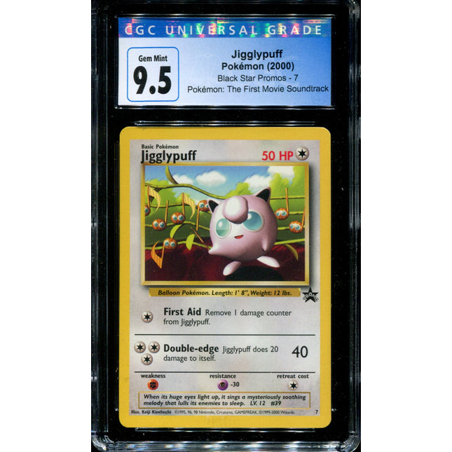 Jigglypuff - 7 - CGC 9.5 - Black Star Promo - First Movie Soundtrack - Pokemon - 54124
